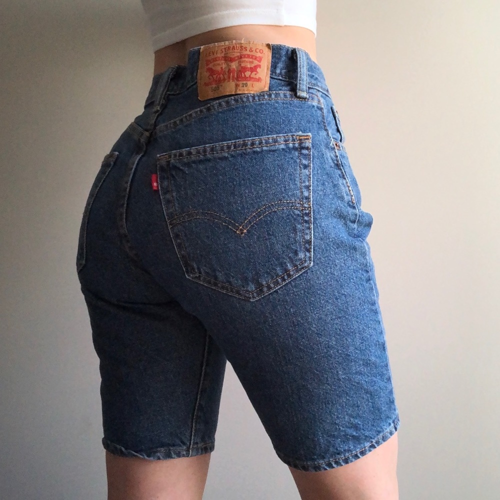 Levi's Blue High Waist Women's Shorts